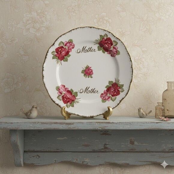 Other - Vintage Norcrest Fine China Mother Rose Plate Made in Japan